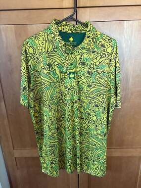 Pins & Aces 2022 Augusta Limited Edition Neon Masters Golf Polo Shirt XL